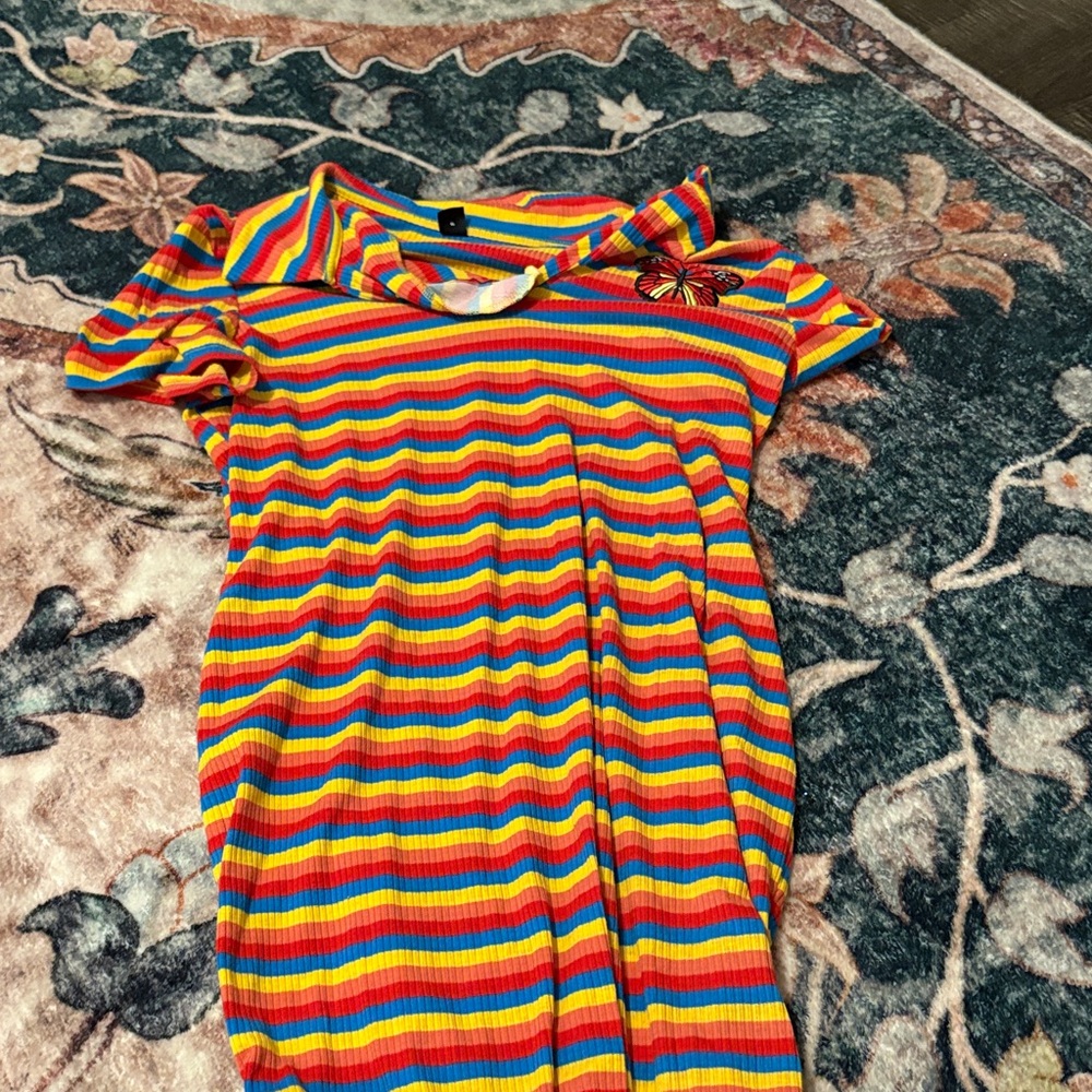 Colorful Striped Dress
